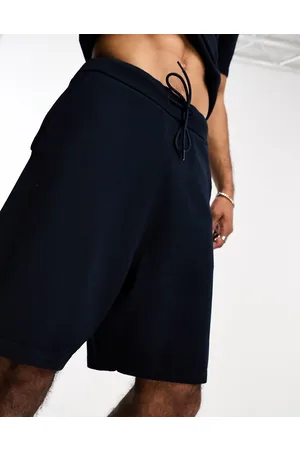SELECTED Knitted short co-ord with drawstring waist in