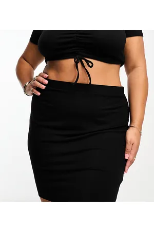 ASOS ASOS DESIGN Curve jersey pencil mini skirt in