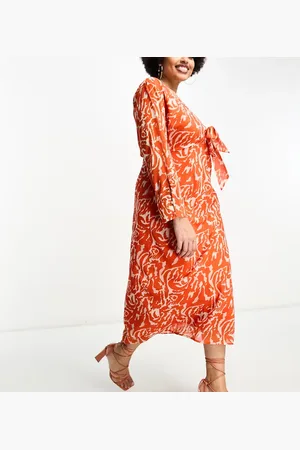 Pretty Lavish Long sleeve tie midaxi dress in zebra