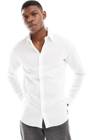 JACK & JONES Linen shirt with long sleeve in