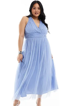 ANAYA Wrap front open back midaxi dress in soft