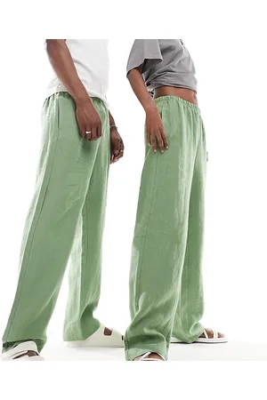 Weekday Unisex Seth linen trousers in exclusive to ASOS