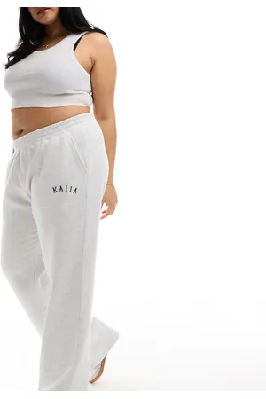 Kaiia Plus wide leg joggers in light