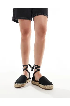Truffle Collection Ankle tie espadrilles in