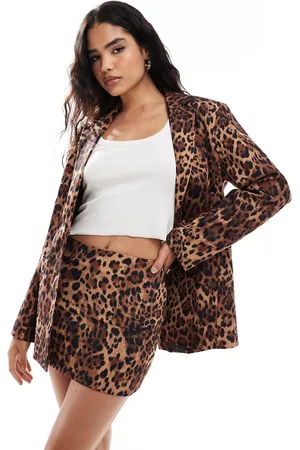 Miss Selfridge Tailored pelmet mini skirt in animal