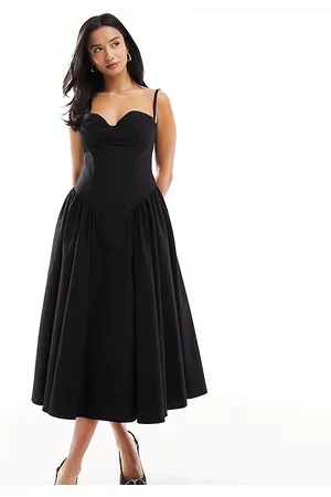 Extro & Vert Petite Strappy maxi corset dress in