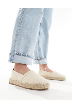 Truffle Collection Stud detail espadrilles in beige