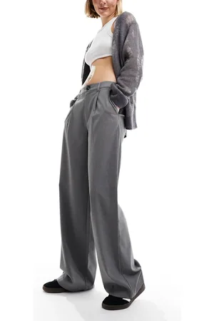 Stradivarius Tailored wide leg dad trouser in