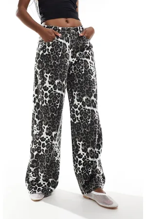 Liquor N Poker Leopard print jeans in