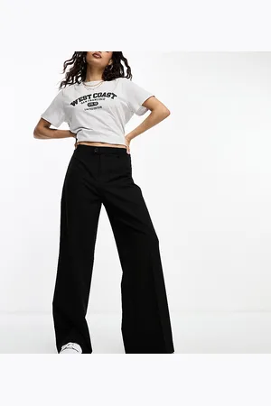 Stradivarius Petite tailored straight trouser in