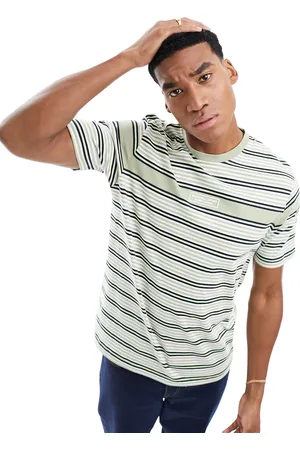 Marshall Artist Stripe short sleeve t-shire in beige