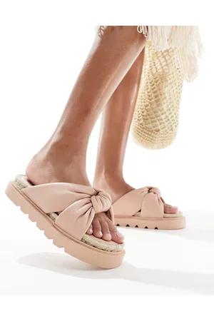 ASOS Jemima cross strap espadrilles in light