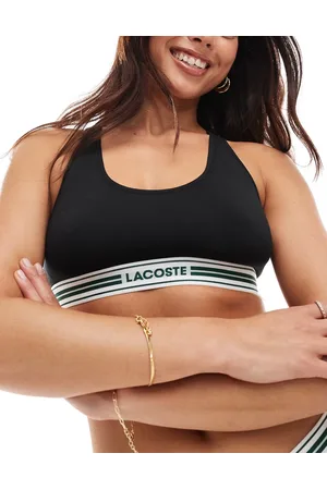 Lacoste Heritage logo racer back bralet in