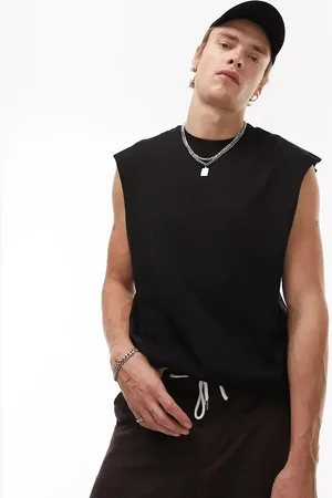 Topman Oversized fit sleeveless t-shirt in