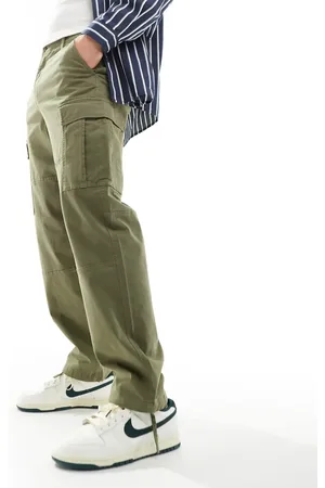 JACK & JONES Wide fit cargo trouser in khaki