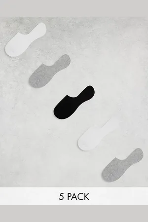 ASOS 5 pack invisible liner socks in multiple colours