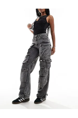 Liquor N Poker Baggy fit jeans in acid wash
