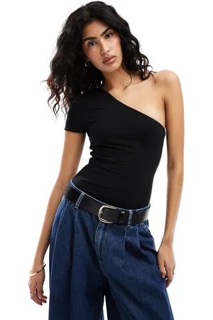 ASOS One shoulder cap sleeve bodysuit in