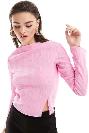 & OTHER STORIES & plisse top with split detail in exclusive to ASOS