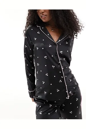 Boux Avenue Cherry print revere pyjama top in