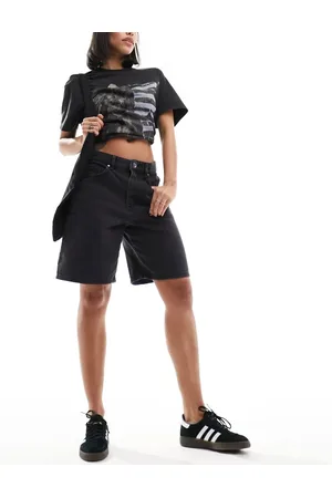 Cotton On Cotton On super baggy denim longline shorts in graphite