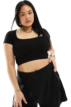 ASOS ASOS DESIGN Curve seamed high waist shorts with linen in