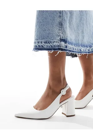 ASOS Sutton slingback mid heels in croc