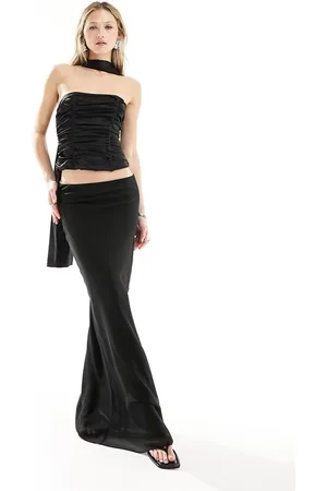 Lioness Chiffon column maxi skirt co-ord in