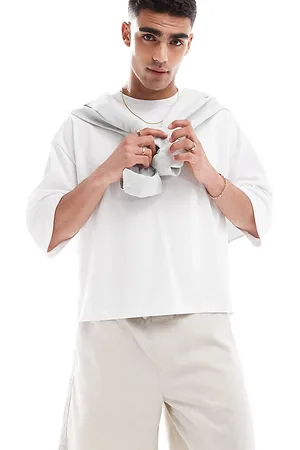 ASOS Wide linen shorts in stone