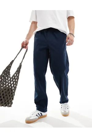 JACK & JONES Loose linen trouser with drawstring waist in