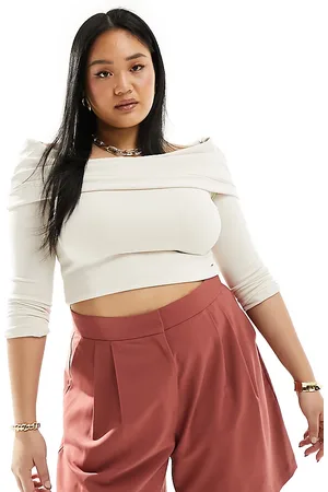 ASOS ASOS DESIGN Curve tailored longline short in rust
