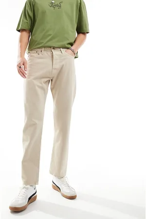 JACK & JONES Chris straight jean in beige wash