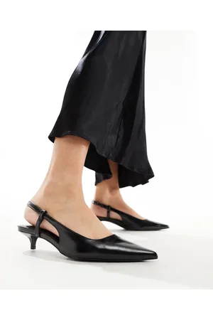 Pull&Bear Pointed toe sling kitten heel in