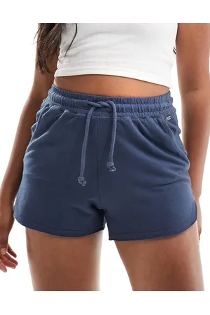 Pull&Bear Drawstring waist runner short in petrol