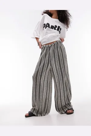 Topshop Knitted beach trousers in monochrome