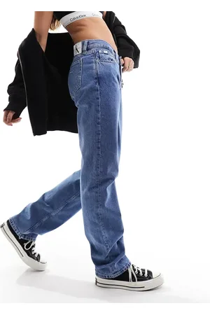 Calvin Klein Low rise straight leg jeans in mid wash
