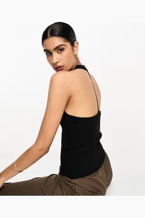 NA-KD Back detail fine knit top in