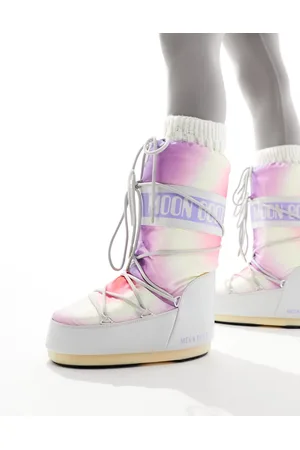 Moon Boot High ankle snow boots in pastel tie dye