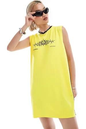 COLLUSION V-neck vest mini dress in