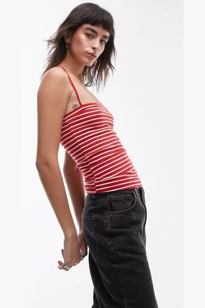 Topshop Stripe spaghetti strap tube top in