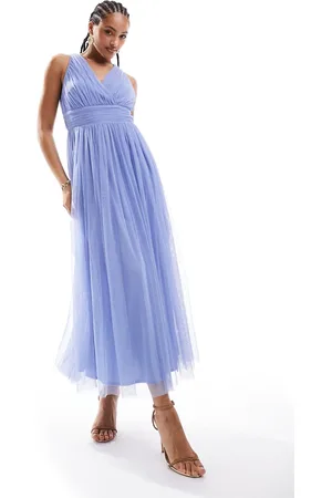 ANAYA Wrap front open back midaxi dress in soft