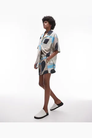 Topshop Co-ord abstract printed pull on short in