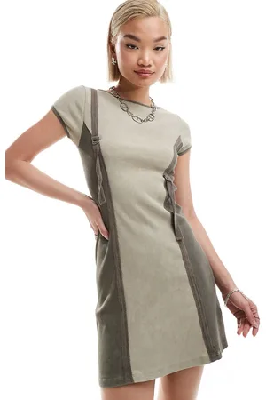 COLLUSION Strap detail t-shirt mini dress in