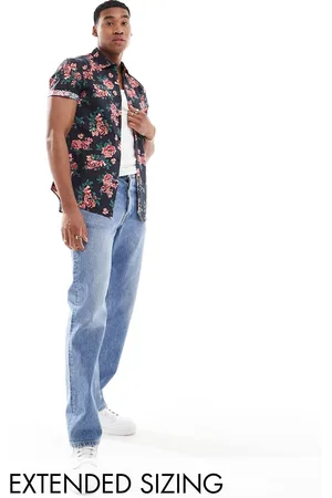 ASOS Stretch slim shirt with black base floral