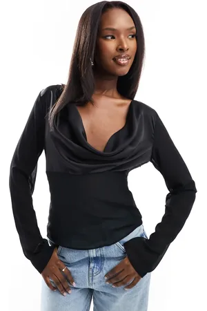 NA-KD Chiffon top with satin bust in