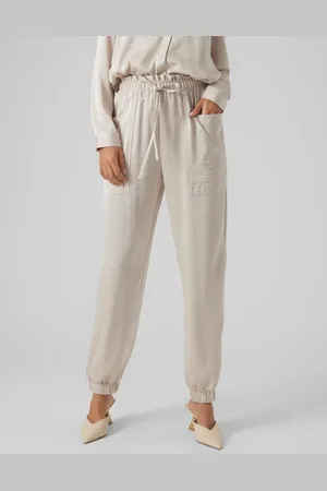 VERO MODA Cargo trouser co-ord in liquid satin stone