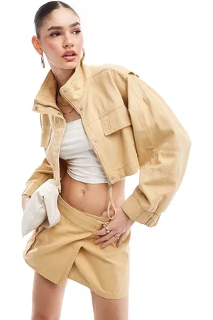 MANGO Cropped utility co-ord jacket in