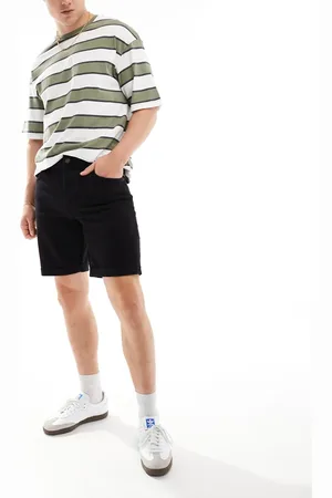 Bershka Roll up denim short in