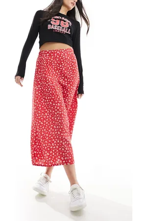 Monki Midi skirt in meadow floral