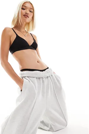 Monki Ribbed triangle bralette in